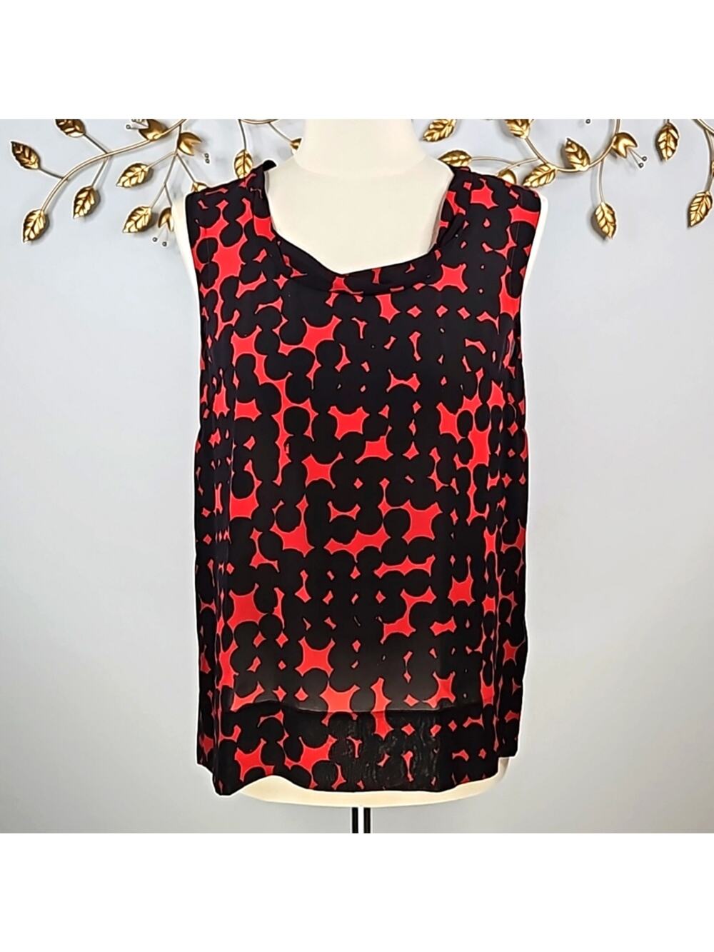 DKNY Sheer Silk Top Size M